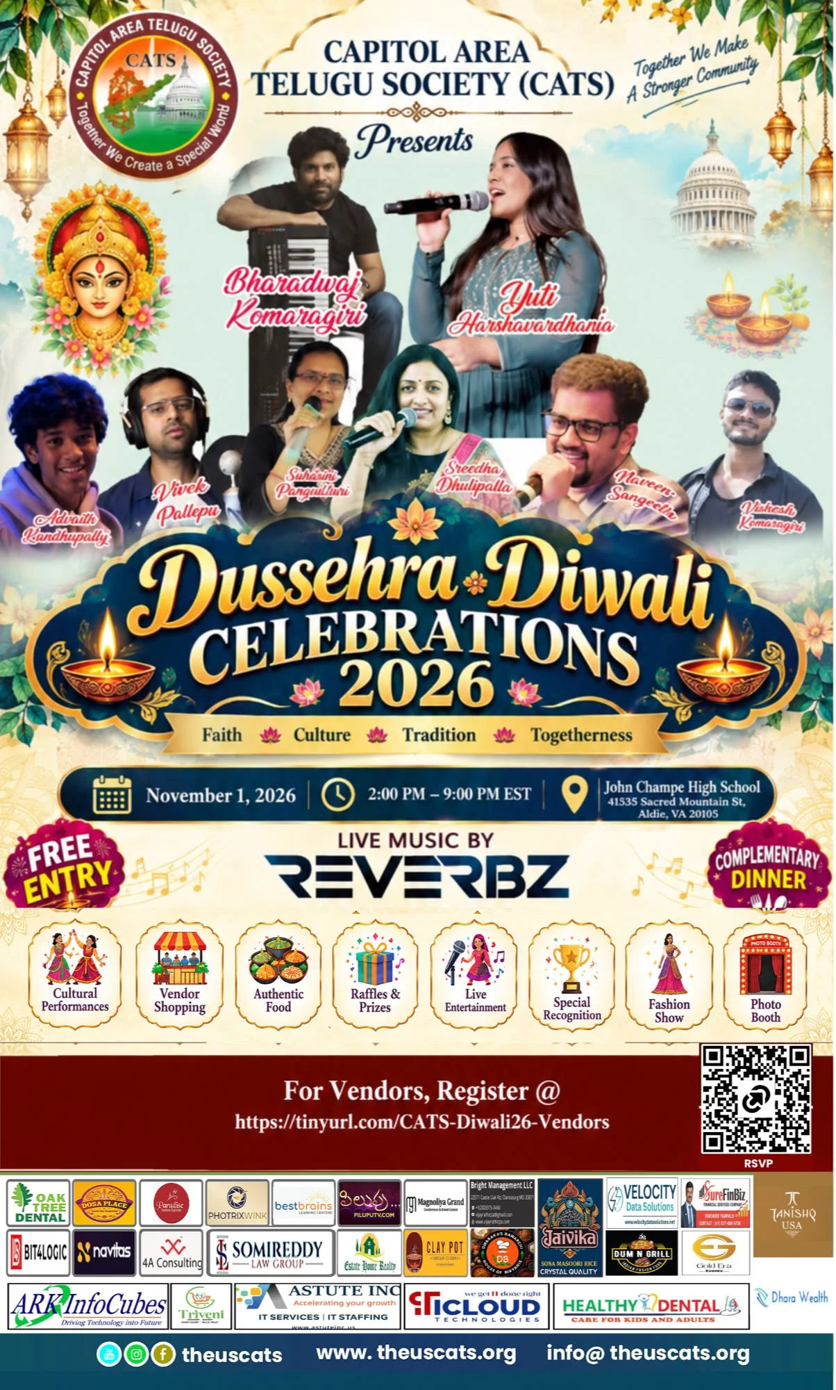 CATS Dussehra and Diwali Celebrations 2026 event flyer
